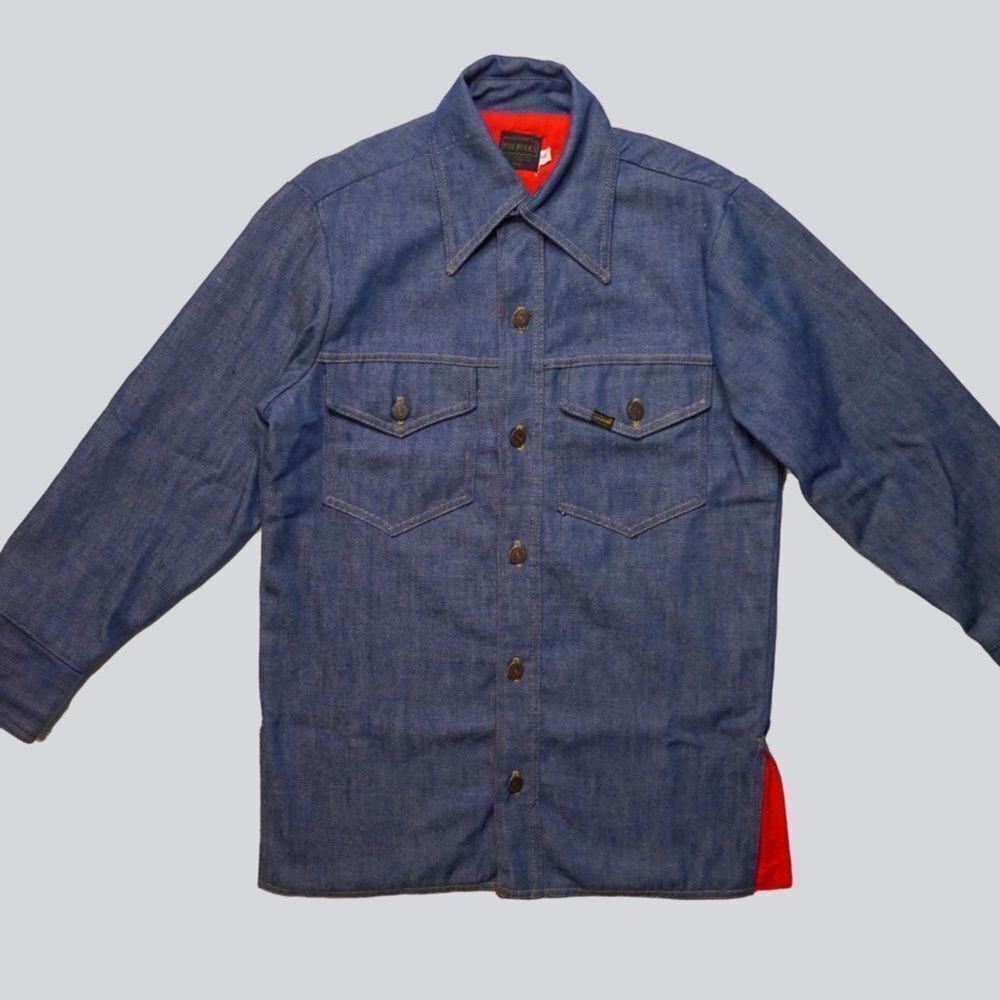 60s Vintage Sears Roebucks Blanket Lined Denim Coat Jacket